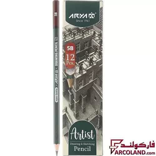 مداد طراحی 5B آریا طرح آرتیست Artist 3504 بسته 12 عددی
