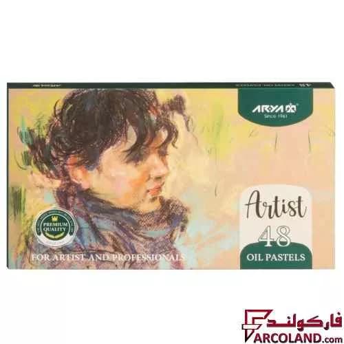 پاستل روغنی 48 رنگ آریا جعبه مقوایی مدل آرتیست Artist 2604 — تصویر ۵