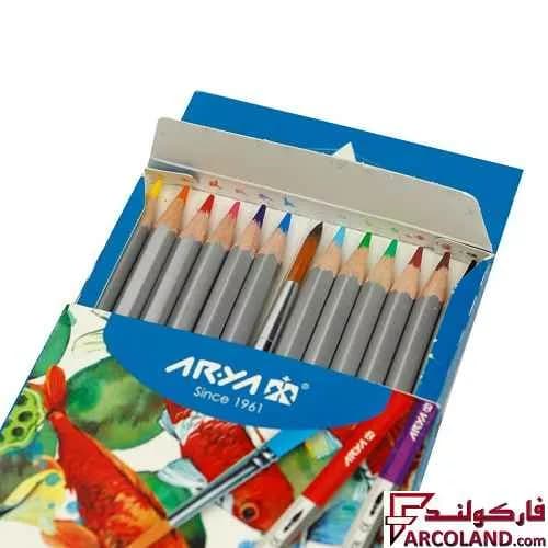 مداد آبرنگی 12 رنگ آریا جعبه مقوایی مدل آرتیست Artist 3084 — تصویر ۲