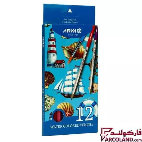 مداد آبرنگی 12 رنگ آریا جعبه مقوایی مدل آرتیست Artist 3084 — تصویر ۴