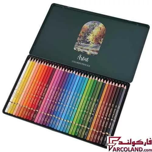 مداد رنگی 36 رنگ آریا جعبه فلزی مدل آرتیست Artist 3903 — تصویر ۲