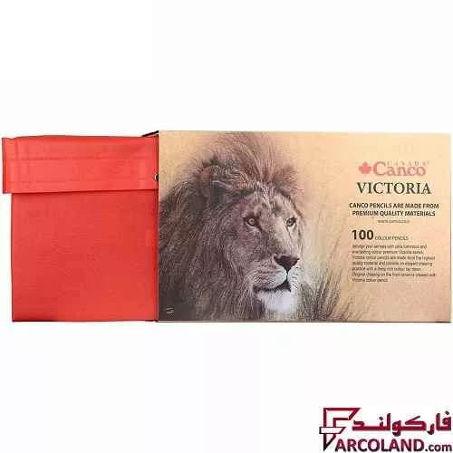 مداد رنگی 100 رنگ کنکو جعبه چوبی مدل Victoria — تصویر ۳