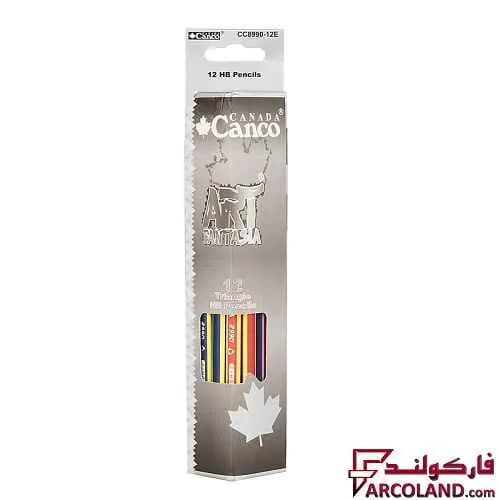 مداد مشکی کنکو طرح مثلثی پاک کن دار مدل Art Fantasia بسته 12 عددی