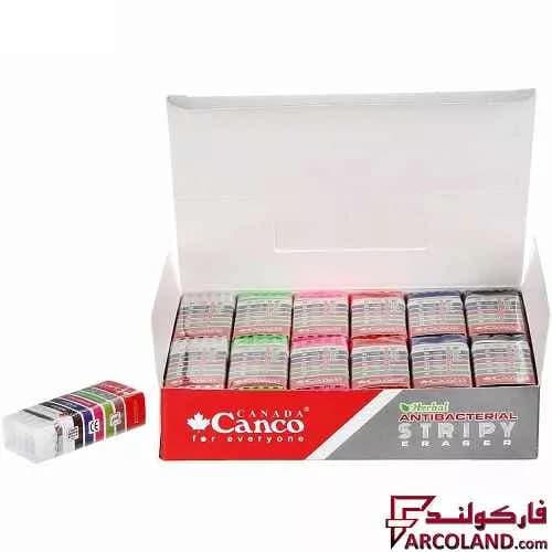 پاک کن رنگی کنکو مدل Stripy کد5456 بسته 24 عددی