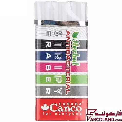 پاک کن رنگی کنکو مدل Stripy کد5456 بسته 24 عددی — تصویر ۳