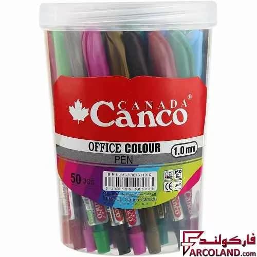 خودکار 10 رنگ 1 میلی متری کنکو مدل Office بسته 50 عددی