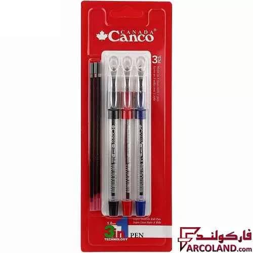 خودکار 3 رنگ 1 میلی متری کنکو مدل 1*3 با جوهر یدک