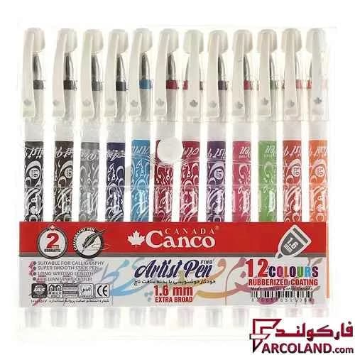خودکار 12 رنگ 1.6 میلی متری کنکو مدل Artist Pen