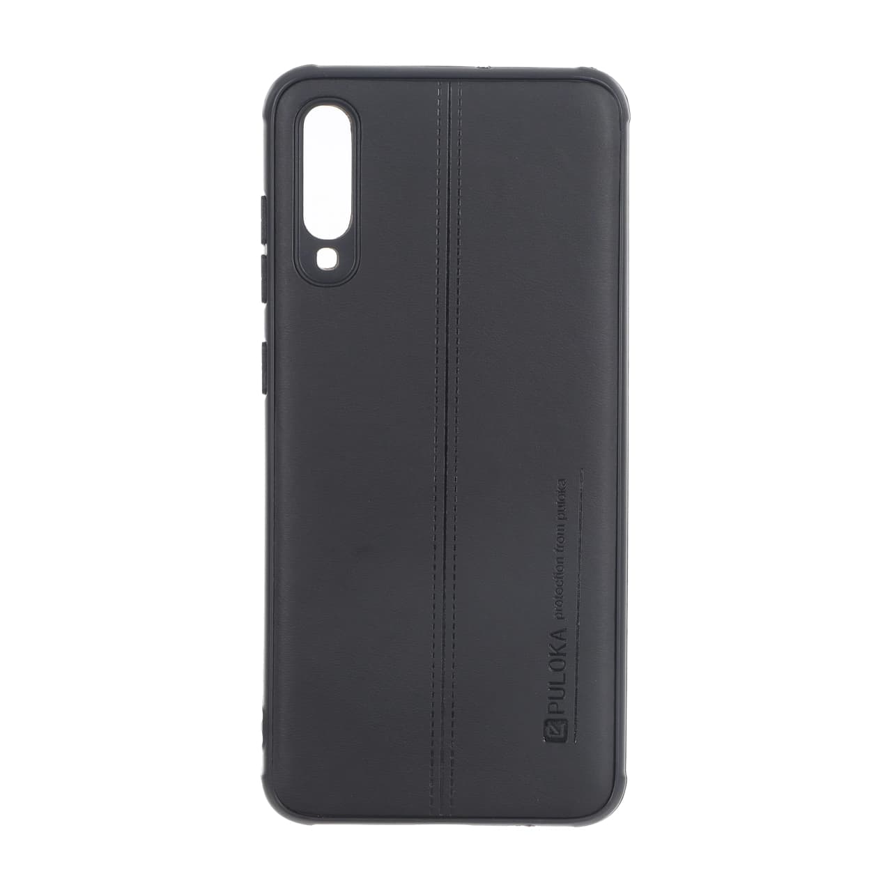 قاب Puloka طرح چرم دوخت دار Samsung Galaxy A70 / A70s – مشکی