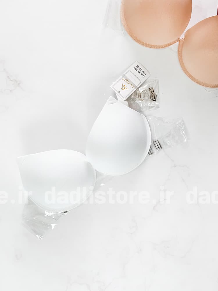 سوتین اسفنجی فنر دار پشت ژله ای بند نامرئی — تصویر ۴