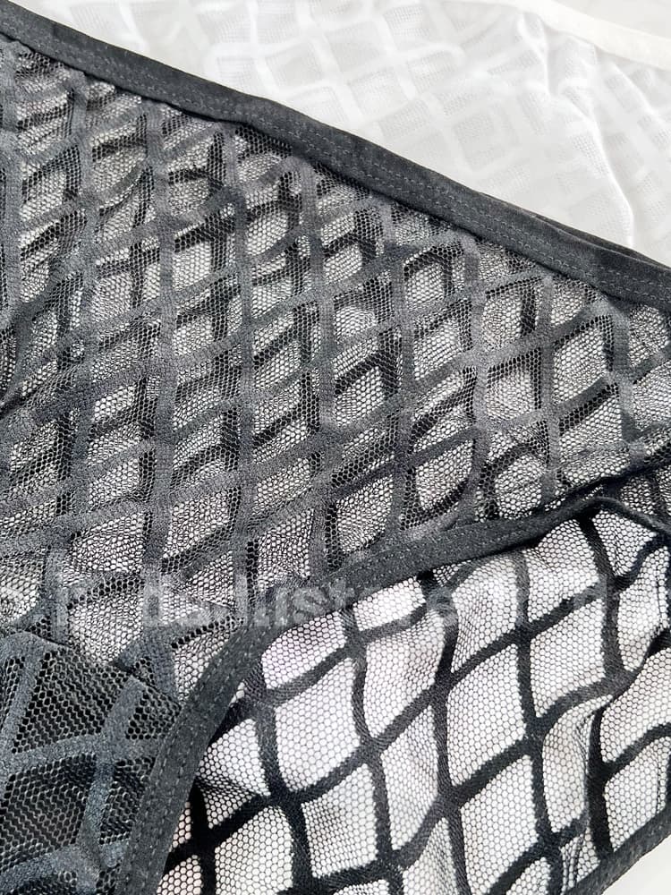شورت اسلیپ گیپور فاق بلند طرح لوزی — تصویر ۴