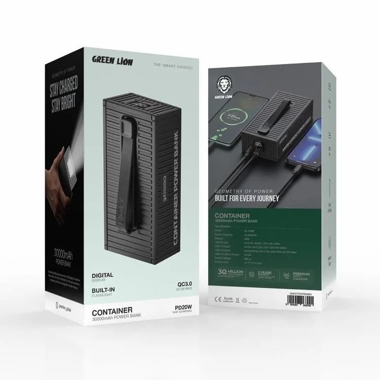 پاوربانک گرین لاین مدل GL-PX62 با ظرفیت 30000 میلی آمپر — تصویر ۳