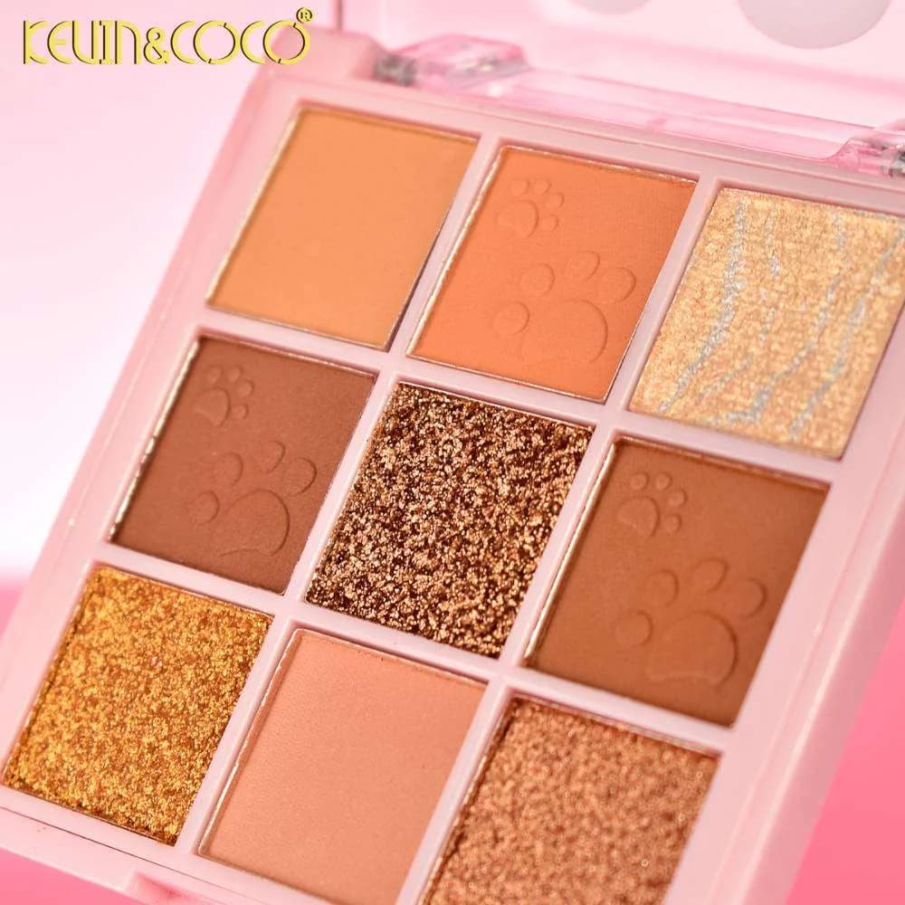 پالت سایه کوین کوکو Kevin & Coco 9 رنگ طرح گربه مدل KC1308 در دو سری A و B — تصویر ۶