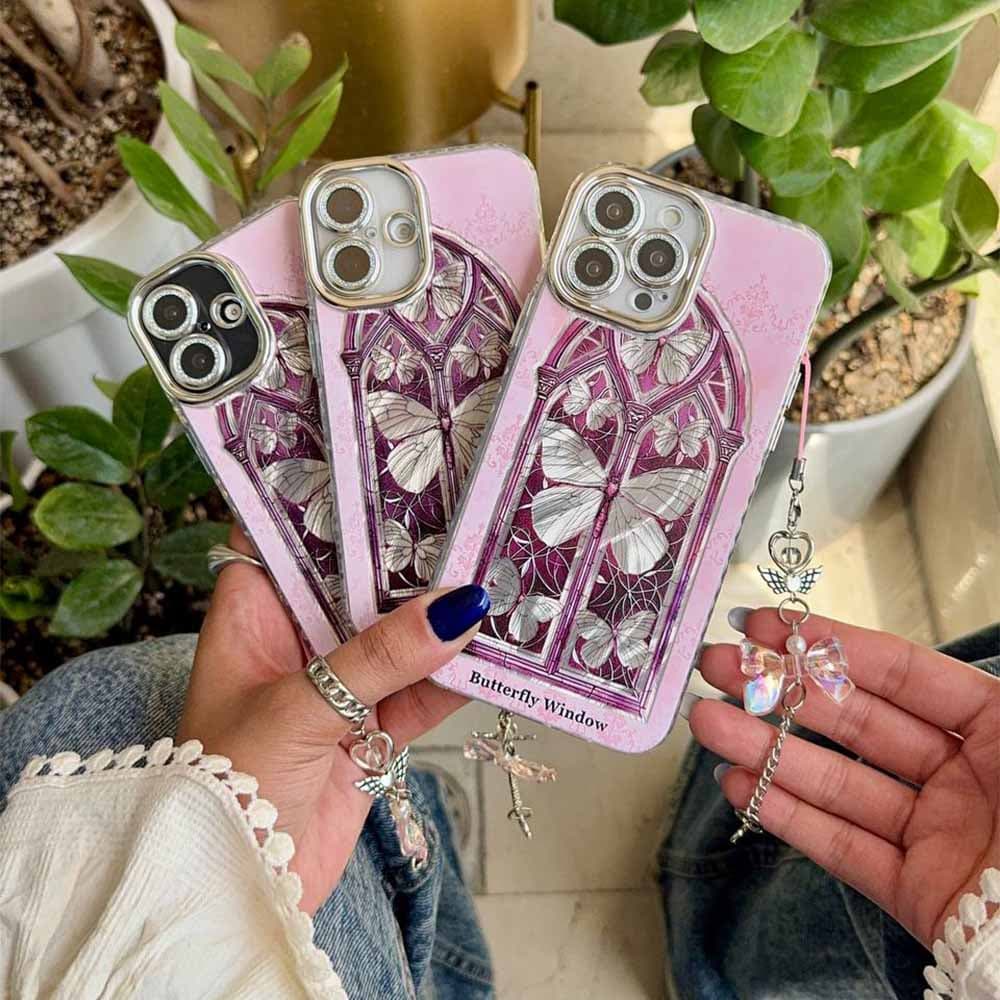 قاب Butterfly Window با آویز مناسب برای گوشی موبایل اپل آیفون iPhone 12 / 12 Pro / 12 Pro Max / iPhone 13 / 13 Pro / 13 Pro Max / iPhone 14 Pro / 14 Pro Max / iPhone 15 / 15 Pro / 15 Pro Max / iPhone — تصویر ۳