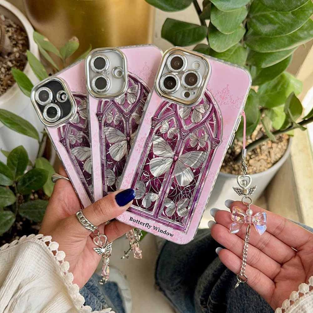 قاب Butterfly Window با آویز مناسب برای گوشی موبایل اپل آیفون iPhone 12 / 12 Pro / 12 Pro Max / iPhone 13 / 13 Pro / 13 Pro Max / iPhone 14 Pro / 14 Pro Max / iPhone 15 / 15 Pro / 15 Pro Max / iPhone — تصویر ۵