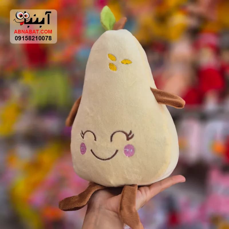 عروسک گلابی زرد 35 سانتی کد 1487