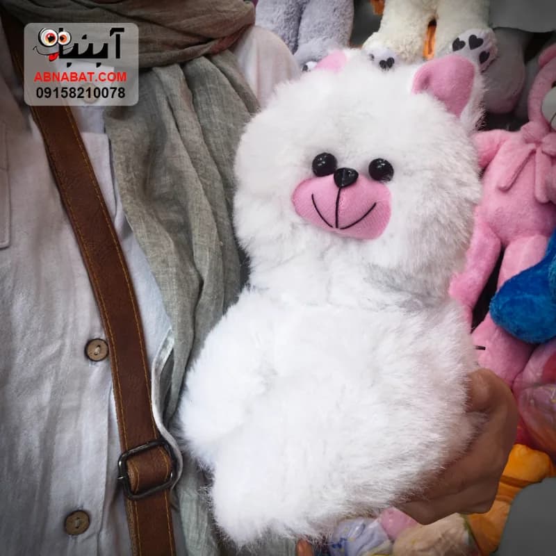 عروسک گربه اشرافی سفید 40 سانتی کد 1476 — تصویر ۳