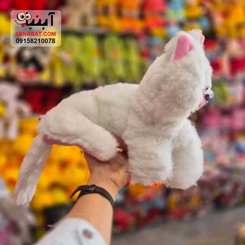عروسک گربه اشرافی سفید 40 سانتی کد 1476 — تصویر ۲