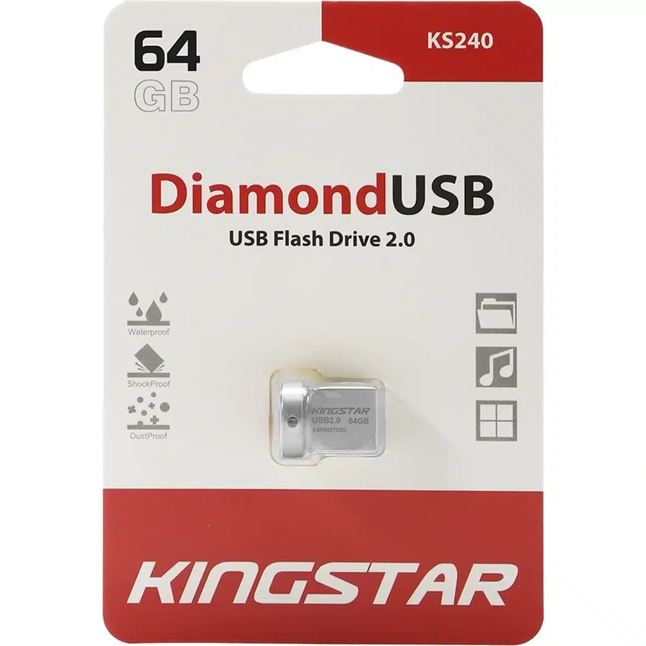 فلش مموری کینگ استار KingStar مدل KS240 ظرفیت 64 گیگابایت USB 2.0 — تصویر ۷