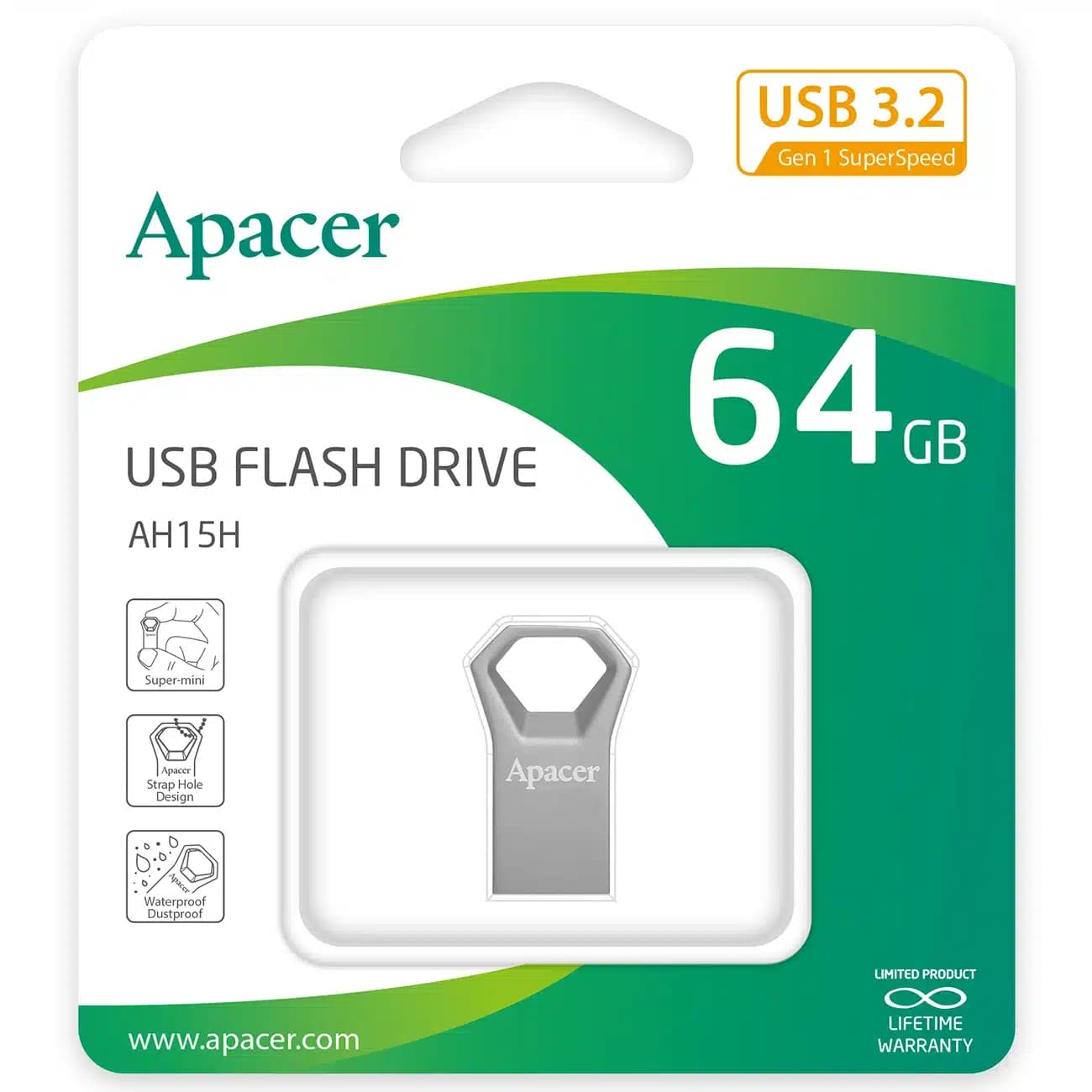 فلش مموری اپیسر Apacer مدل AH15H ظرفیت 64 گیگابایت USB 3.2 — تصویر ۷