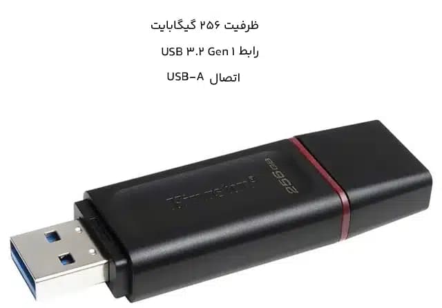 فلش مموری کینگستون Kingston مدل Exodia DTX/256GB ظرفیت 256 گیگابایت — تصویر ۵