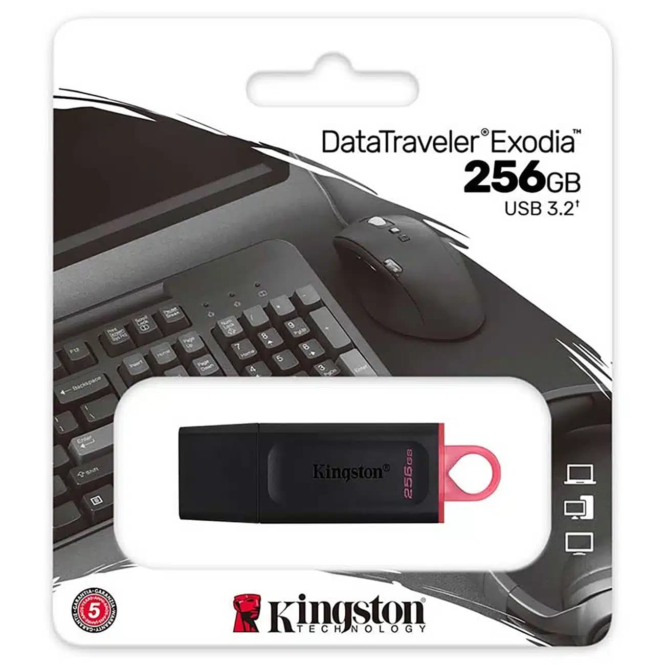 فلش مموری کینگستون Kingston مدل Exodia DTX/256GB ظرفیت 256 گیگابایت — تصویر ۲