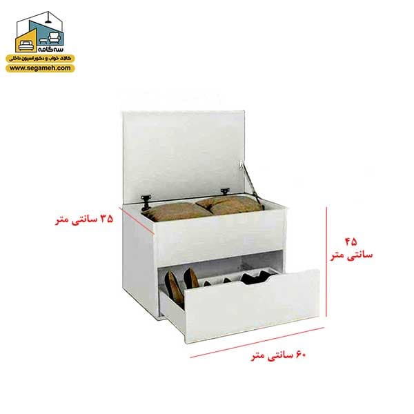 جاکفشی نیمکت دار کد JKP111 — تصویر ۲