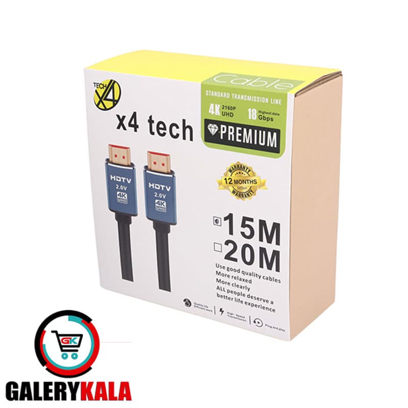 کابل HDMI 4K برند X4TECH طول 5 متر
