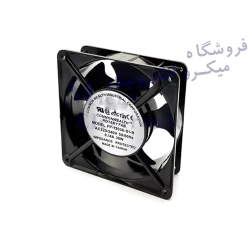فن بلبرینگی 220v 12×12 قطر 3.8 12 در 12