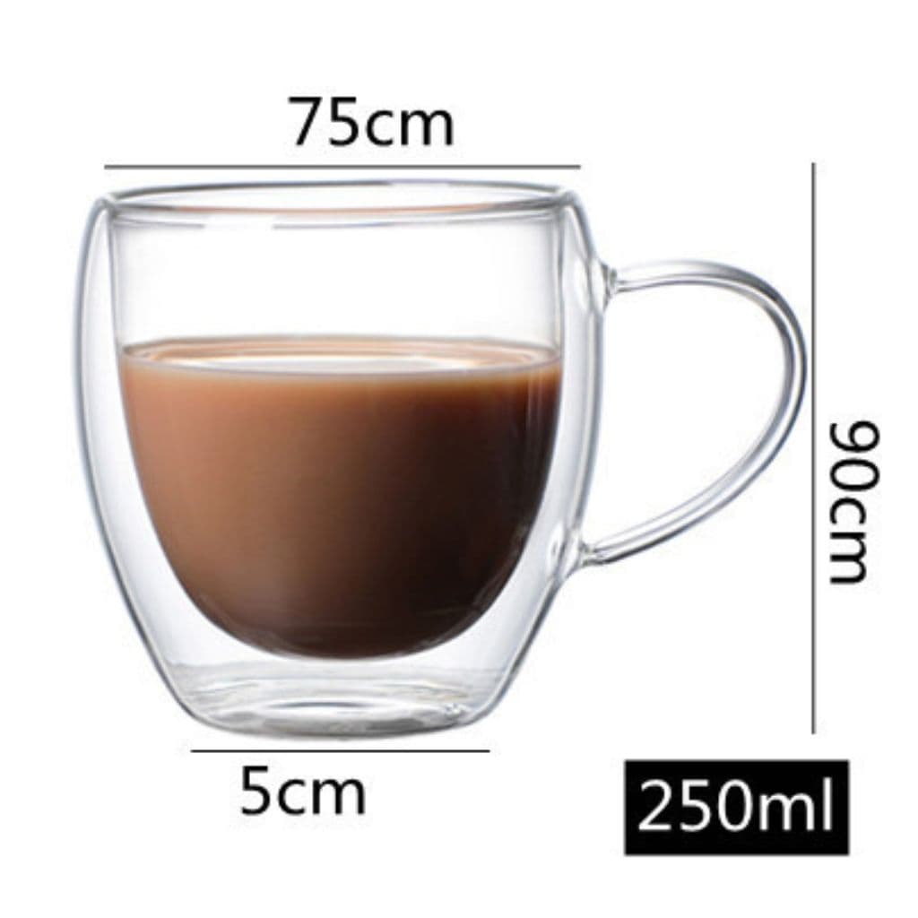ماگ دوجداره شیشه ای سایز متوسط گنجایش 250ml — تصویر ۳