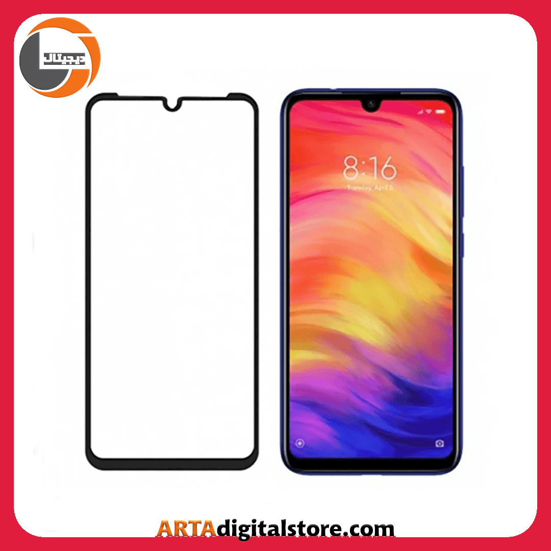 محافظ صفحه شیائومی Screen Protectore For Xiaomi Redmi Note 7 Full Black — تصویر ۲