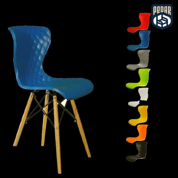 صندلی چهار پایه دیاموند پایه چوبی B500 بنیزان