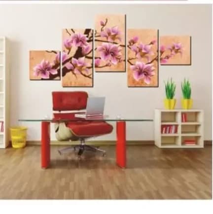 استیکر دیواری سه بعدی گل 5 تکه