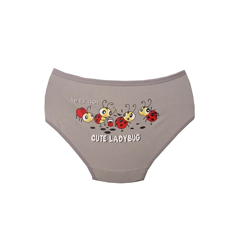 شورت اسلیپ زنانه نخی چاپی طرح خانواده کفشدوزک سایز XL — تصویر ۸