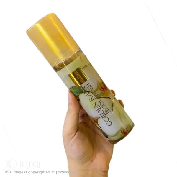بادی اسپلش گلدن رین مای با رایحه‌ای طلایی بدون شاین مدل Golden Rain — تصویر ۲