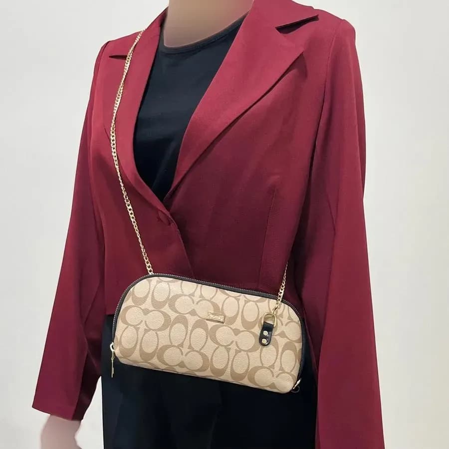 کیف دستی و دوشی زنانه طرح دار چرم صنعتی — تصویر ۷