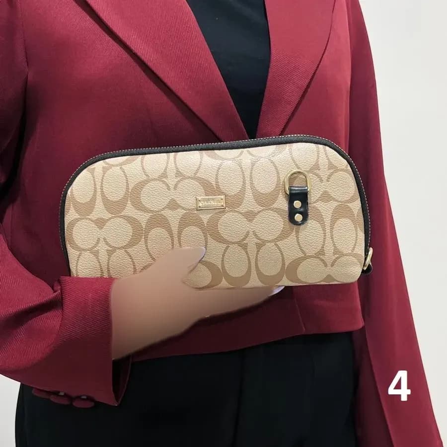 کیف دستی و دوشی زنانه طرح دار چرم صنعتی — تصویر ۴