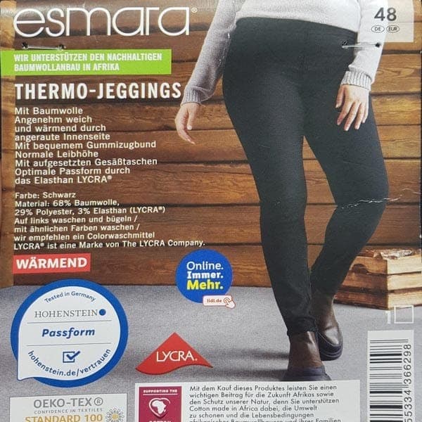 شلوار لگ حرارتی (ترمو) زنانه اسمارا مدل THERMO-JEGGINGS آلمانی ESMARA 363551 — تصویر ۴