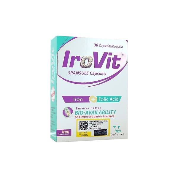 کپسول آیروویت ویتان ۳۰ عددیVitane IroVit 30 Caps