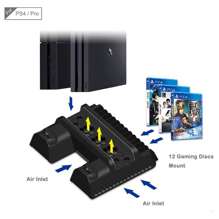 پایه چندکاره Multifunctional cooler برای PS4 — تصویر ۲