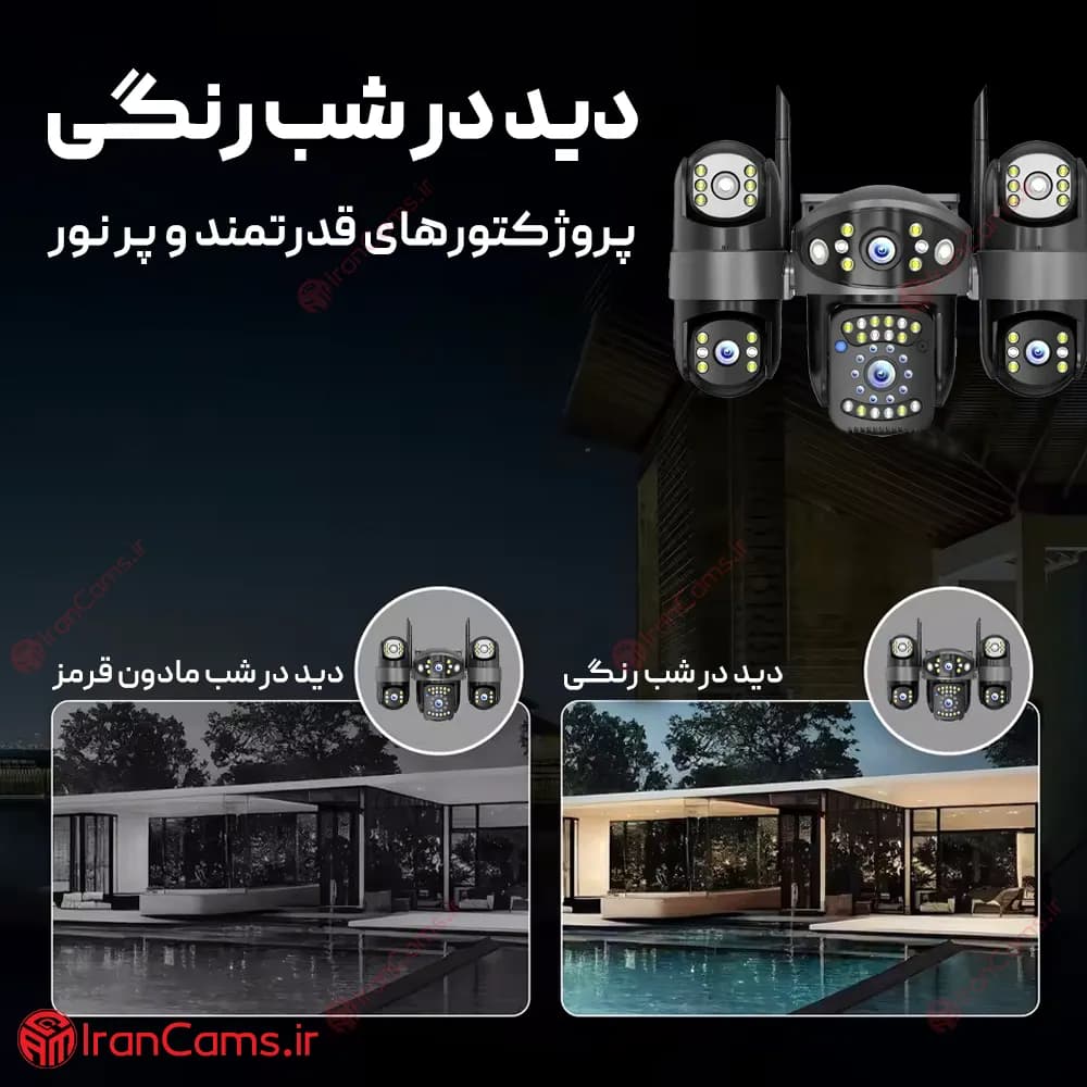 دوربین سیم کارتی 3 لنز 12 مگاپیکسل O-KAM PRO مدل WQQ868-WP — تصویر ۳