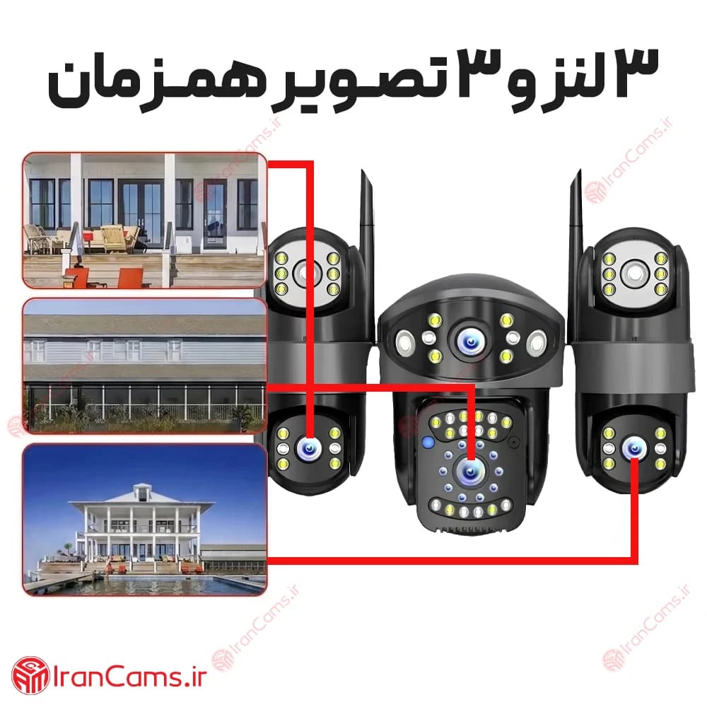دوربین سیم کارتی 3 لنز 12 مگاپیکسل O-KAM PRO مدل WQQ868-WP — تصویر ۲