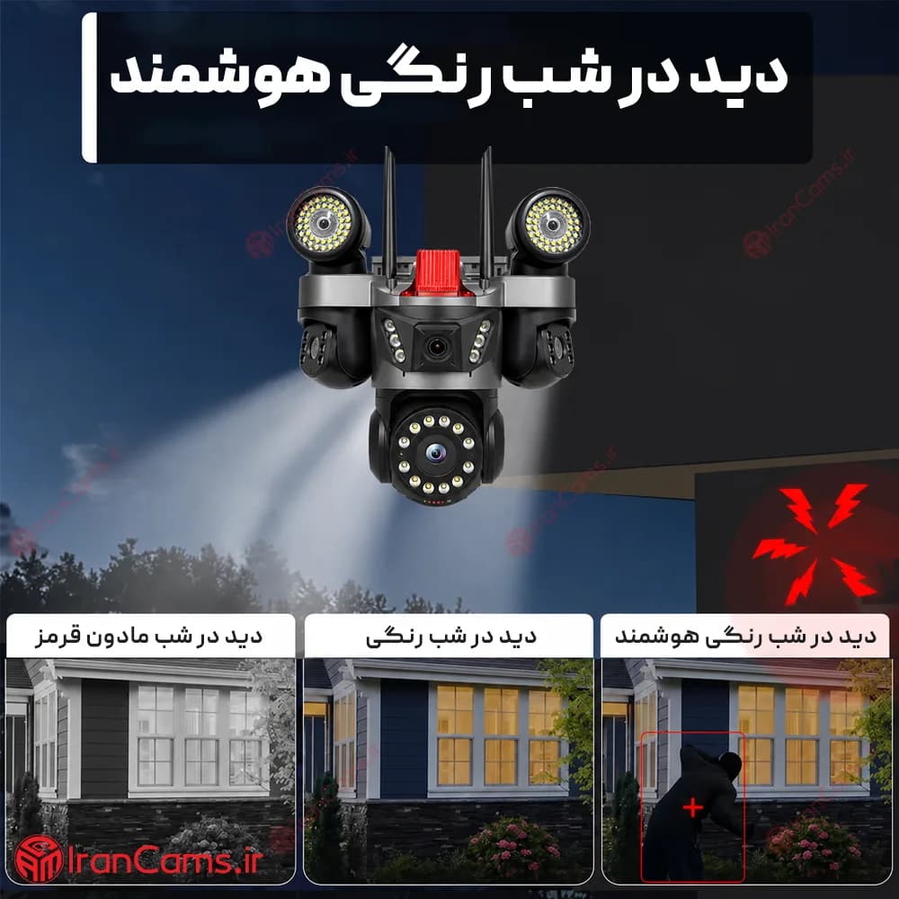 دوربین سیم کارتی 3 لنز 12 مگاپیکسل O-KAM PRO مدل AD-QQ881-WP — تصویر ۳