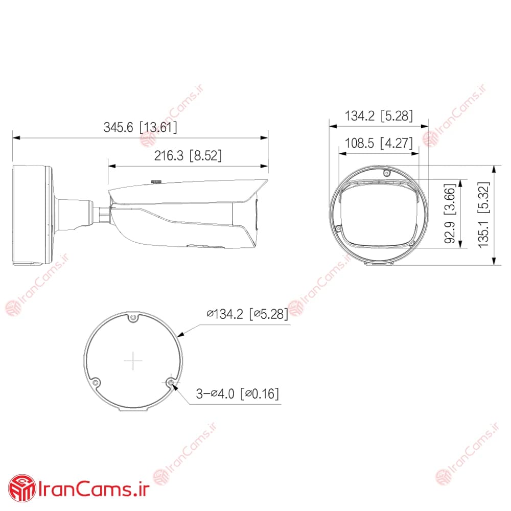 دوربین مداربسته IP بولت 8 مگاپیکسلی داهوا DH-IPC-HFW5842H-ZHE-S2 — تصویر ۵