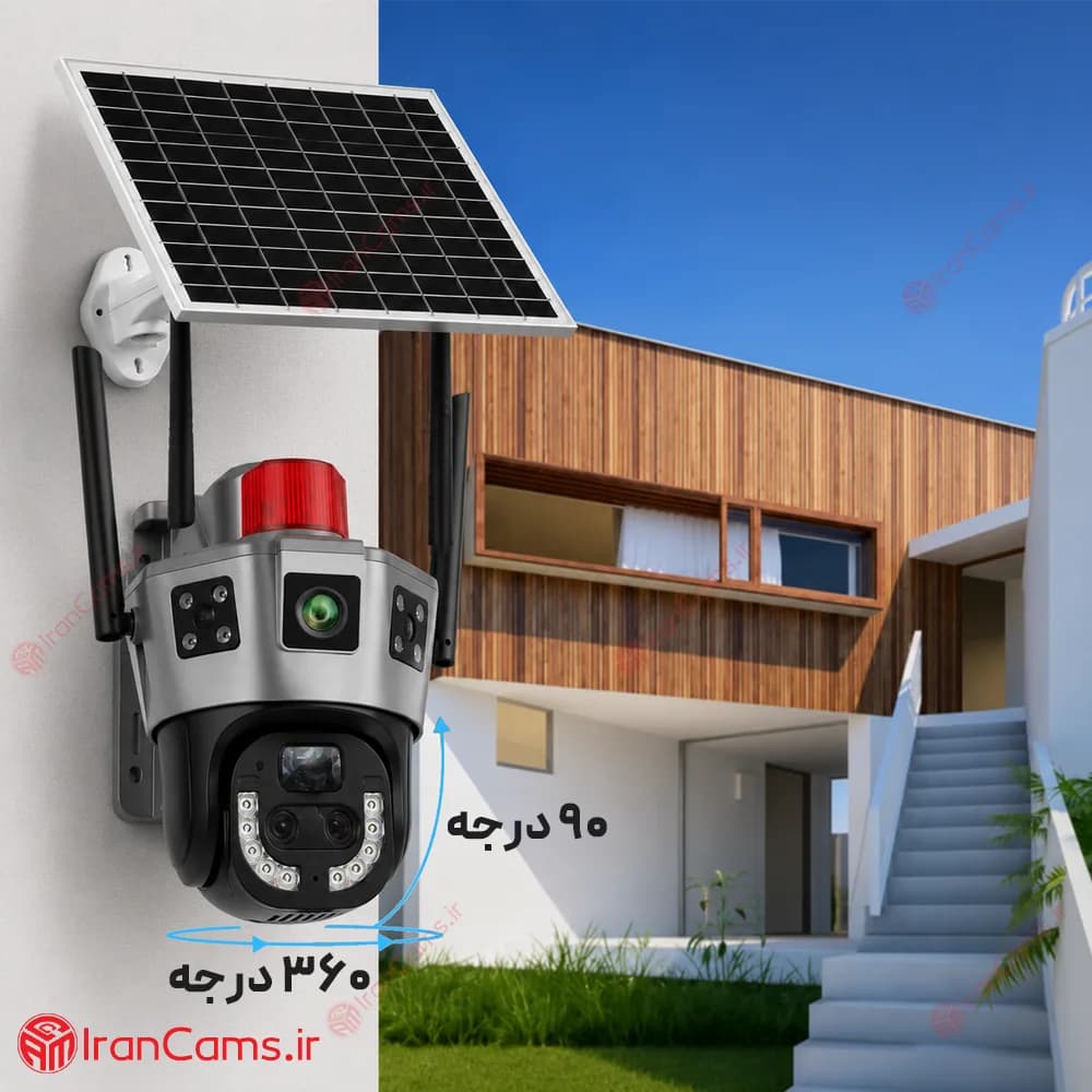 دوربین سیمکارتی خورشیدی دو لنز 8 مگاپیکسل زوم دار O-KAM PRO مدل TZ35 — تصویر ۳