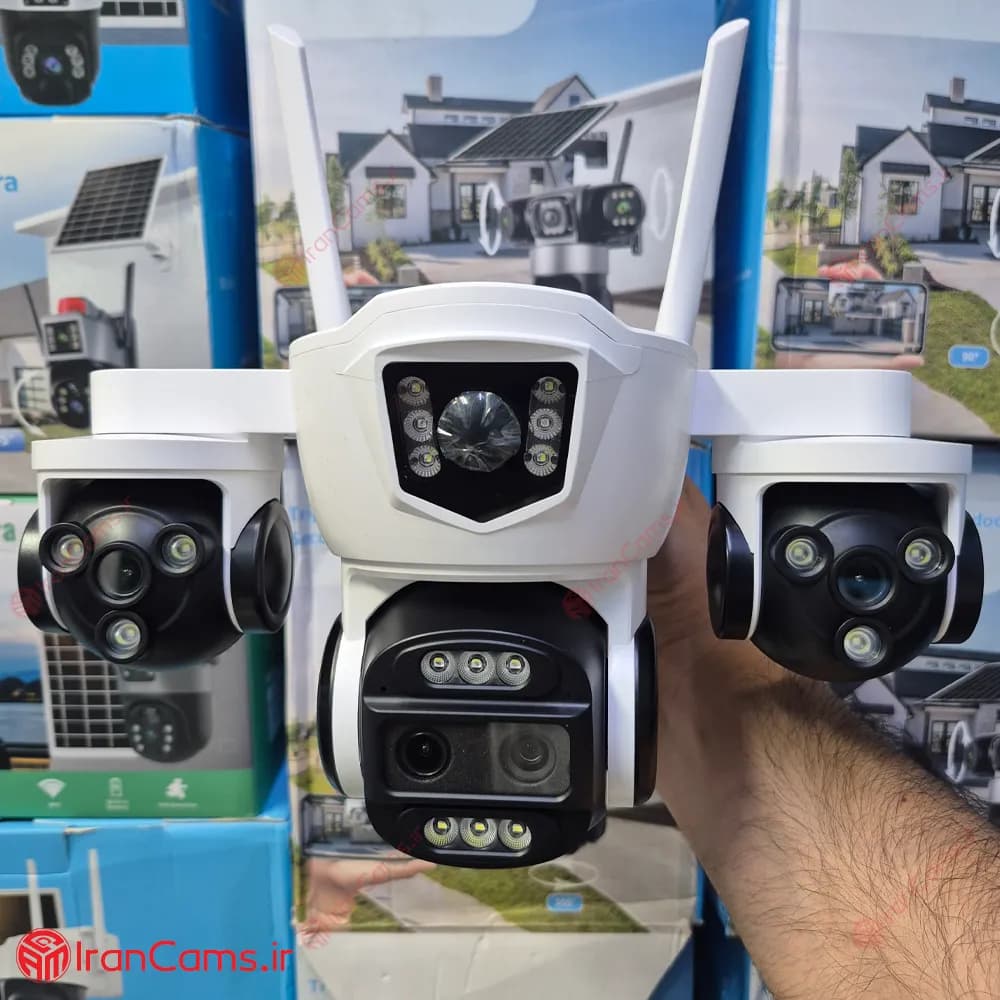 دوربین سیمکارتی خورشیدی سه لنز 12 مگاپیکسل زوم دار O-KAM PRO مدل ZRS1-WP-G-2+2 — تصویر ۲