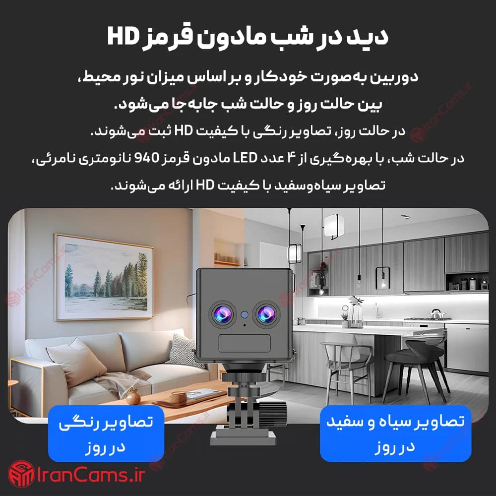 دوربین سیمکارتی شارژی O-KAM PRO مدل مکعب 10X زوم — تصویر ۸