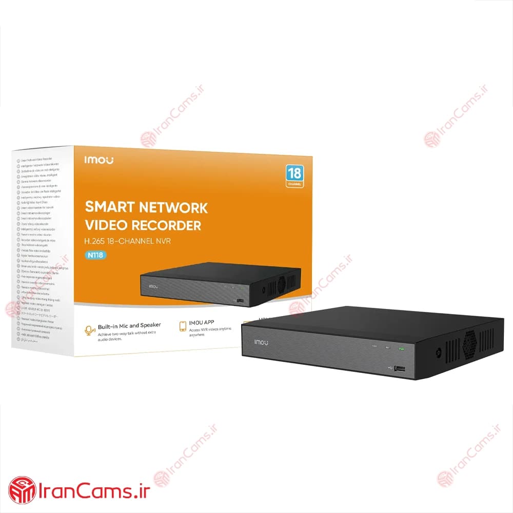 دستگاه ضبط تصویر 18 کانال سیمی آیمو NVR-N118-8A0E — تصویر ۴