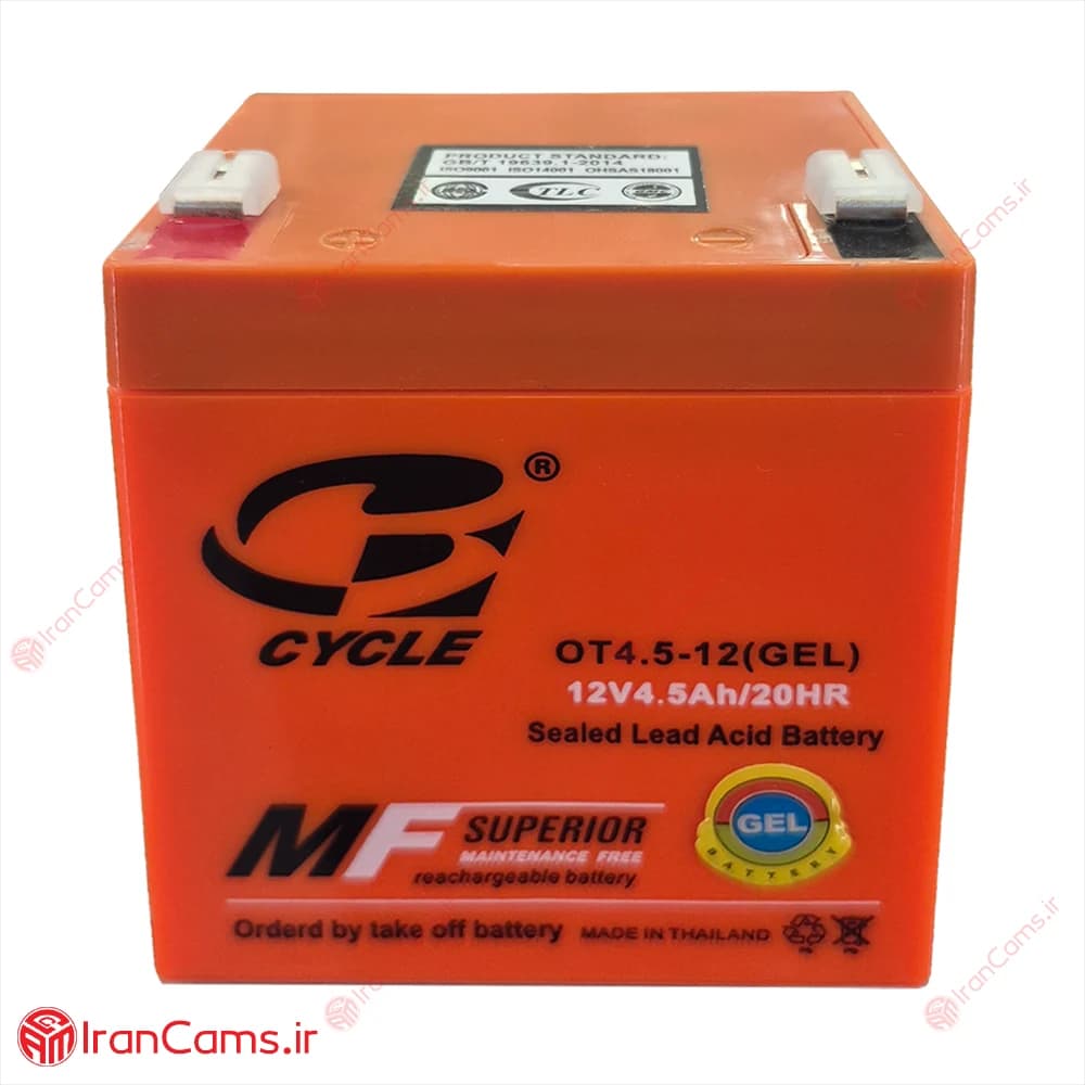باتری 4.5 آمپر سایکل OT4.5-12 (GEL) مناسب دزدگیر و UPS — تصویر ۲