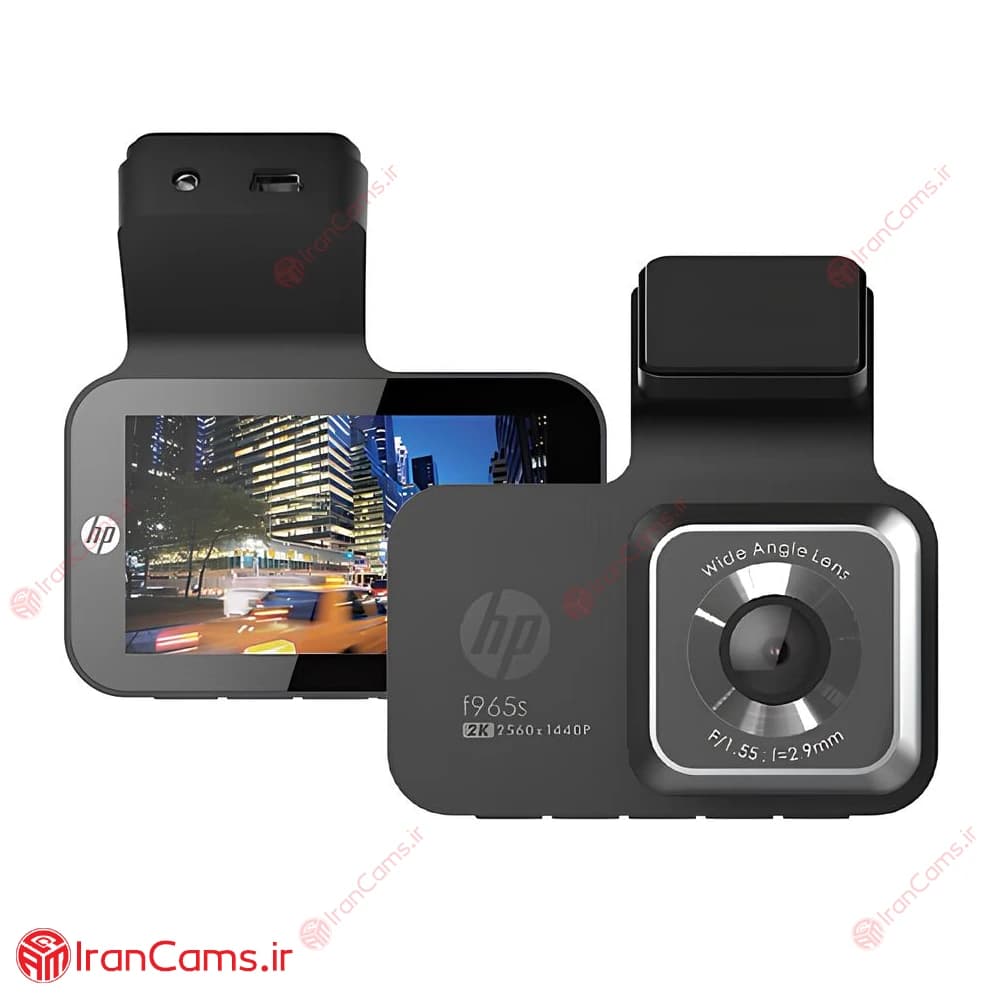 دوربین ثبت وقایع خودرو HP مدل F965S (دو دوربین)